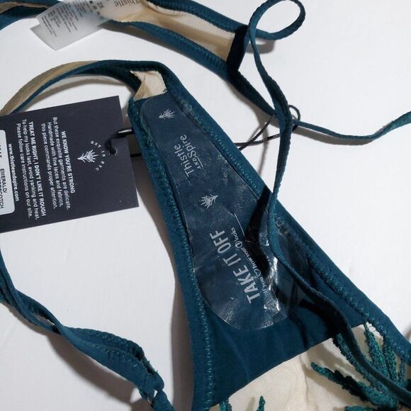 Thistle and Spire Brooklyn Haze Thong Emerald Butterscotch Green Size 2X - Picture 6 of 7